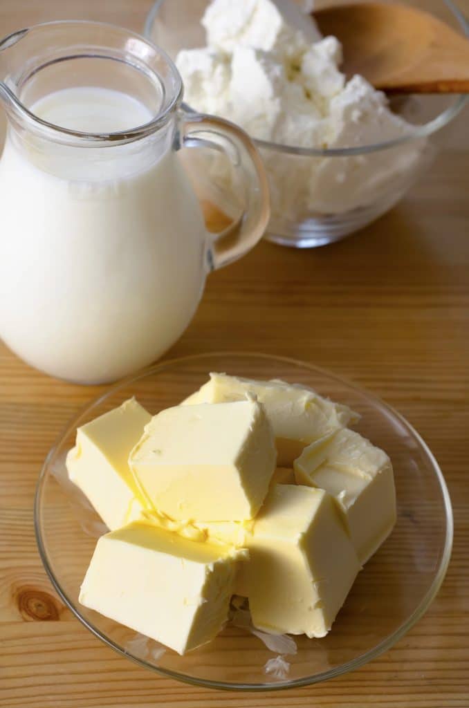 Block of creamy cultured butter
