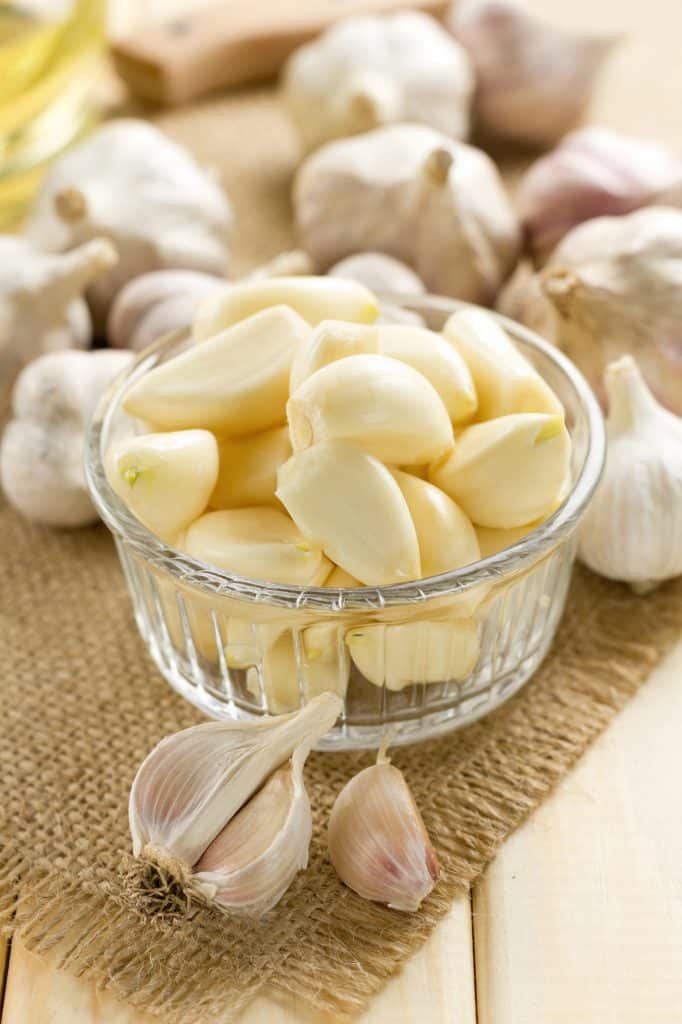 Whole heads of garlic