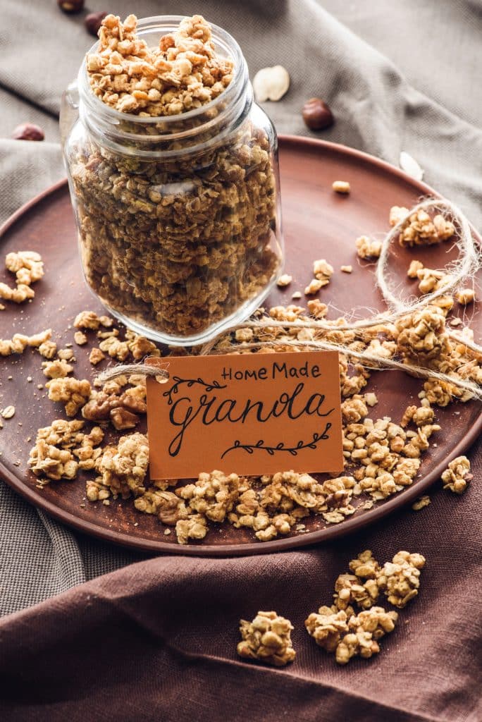 A bowl of homemade granola