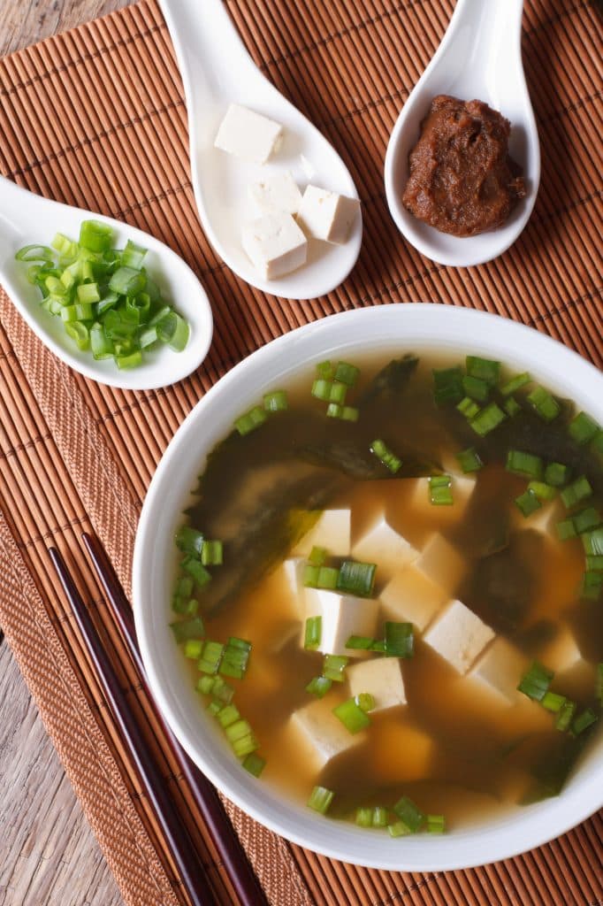 Bowl of miso paste