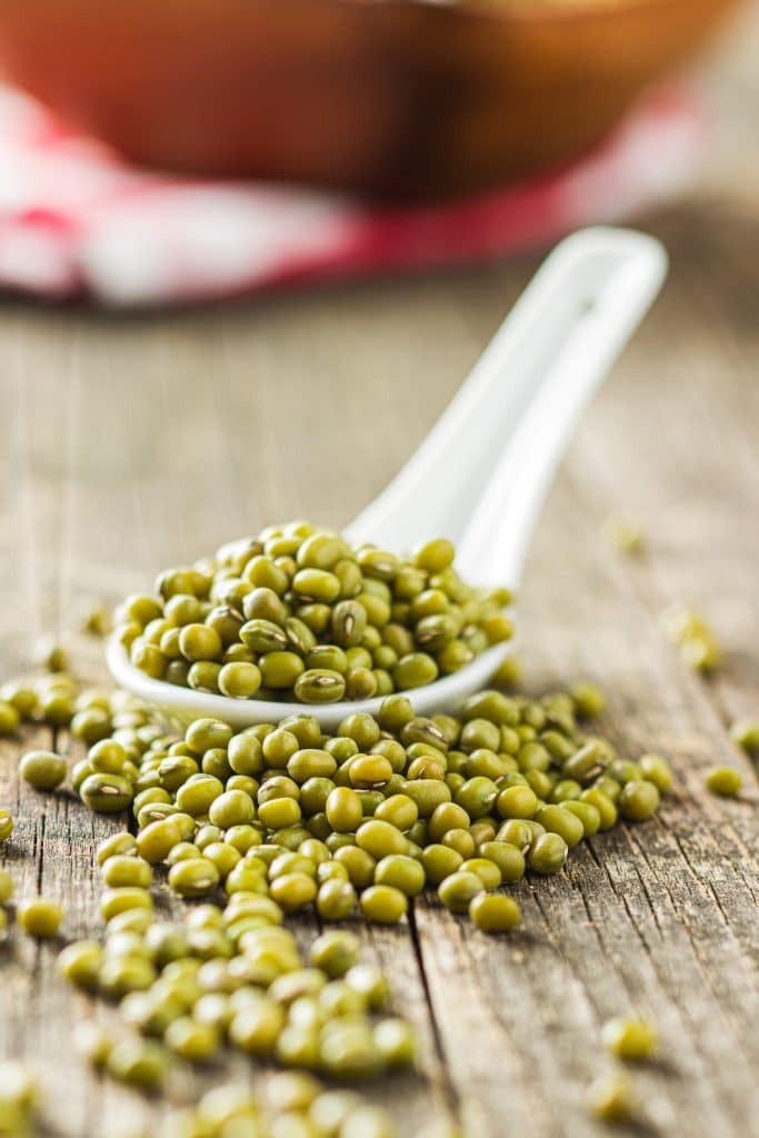Small green mung beans