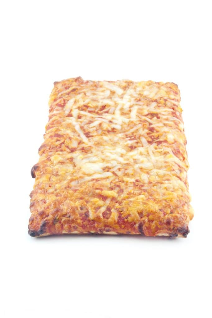 Rectangle pizza with toppings
