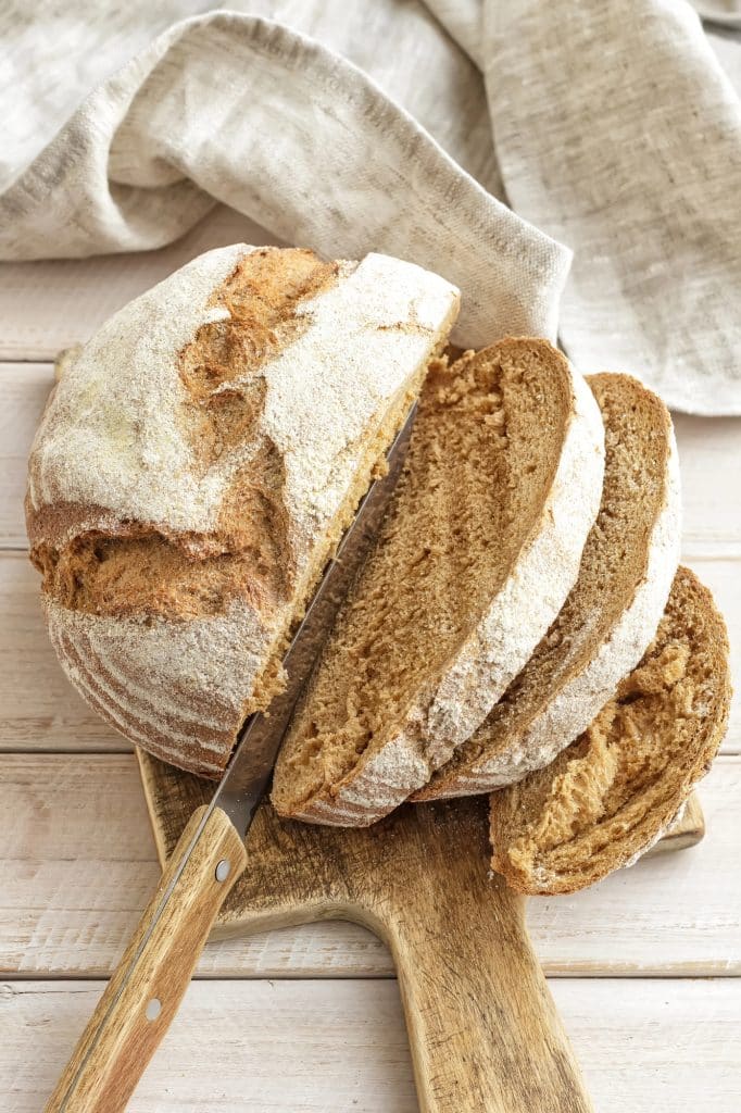Rustic loaf of sourdough bread