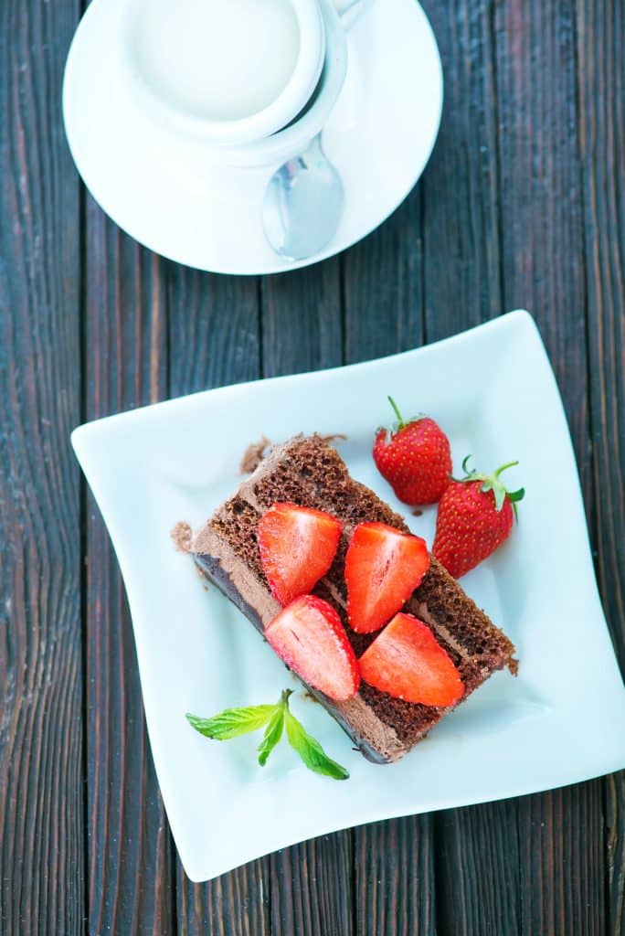 Fresh strawberries piled together