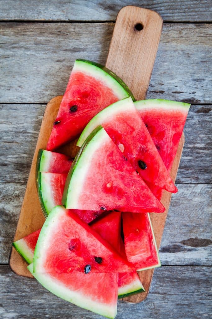 Juicy watermelon cut open